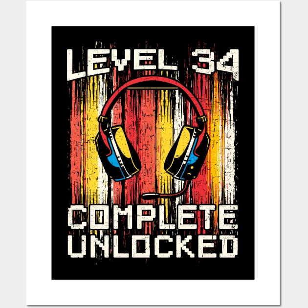 Level 34 complete unlocked Wall Art by printedartings